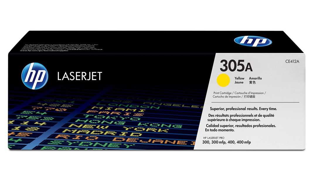 749656 HP CE412A Toner HP 305A gul LaserJetPro 400 color CE412A 300 color M351 M375 MfP Pro 400 M